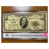 1929 $10 New York Federal Reserve Bank Note