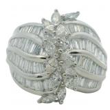 Platinum 3.00 ct Natural Brilliant Diamond Ring