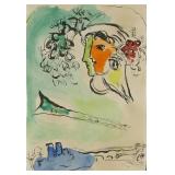 Le Ciel Blue, Paris Giclee Canvas by March Chagall