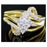 Brilliant Marquise Cut Natural Diamond Ring