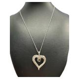 Brilliant 1.00 ct Diamond Heart Necklace