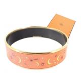 HERMES Orange Star & Planet Bangle Bracelet