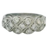 Platinum 1.00 ct Natural Brilliant Diamond Ring