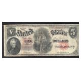 1907 $5 Woodchopper Bank Note