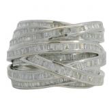 Platinum 3.00 ct Natural Brilliant Diamond Ring