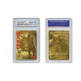23K Gold Michael Jordan Fleer Red Holo card