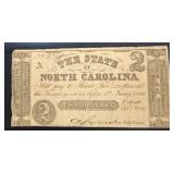 1861 $2 North Carolina Note
