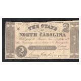 1861 $2 North Carolina Bank Note