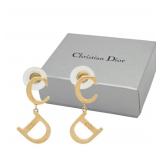 Christian Dior CD Logo Gold Necklace