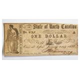 1861 North Carolina $1 Currency