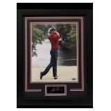 Tiger Woods Framed Photo W/ Facsimile Signature