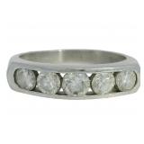 Platinum 1.00 ct Natural Brilliant Diamond Ring