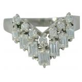 Platinum 3/5 ct Natural VS Brilliant Diamond Ring