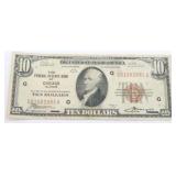 1929 $10 Chicago Illinois Federal Reserve Note