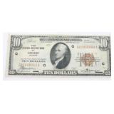 1929 $10 Illinois Federal Reserve Bank Note
