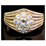 Platinum/18k Gold 1.01 ct Natural Diamond Ring