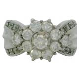 Platinum 1.00 ct Natural Brilliant Diamond Ring