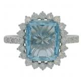 10kt Gold 2.33 ct Fancy Blue Lab Diamond Ring