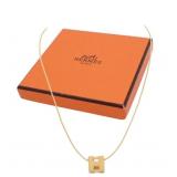 Hermes H-Cube Gold Necklace