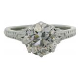 10k Gold 2.12 ct Old European Cut Lab Diamond Ring