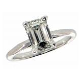 404614kt Gold 1.50 ct Emerald Cut Lab Diamond Ring