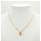 Christian Dior CD Logo Gold Necklace