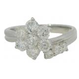 Platinum Natural 1.18 ct Brilliant Diamond Ring