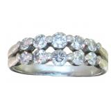 Platinum 1.00 ct Natural Brilliant Diamond Ring