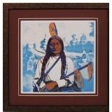 Sitting Bull Framed Giclee by Andy Warhol