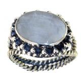 Natural 4.50 ct White Moonstone Designer Ring