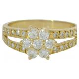 18k Gold .50 ct Natural VS2 Diamond Ring