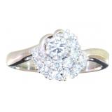 Platinum 3/5 ct Natural VS Brilliant Diamond Ring