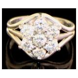 Platinum 1.07 ct Natural Brilliant Diamond Ring