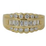 18k Gold 0.84 ct Natural VVS Diamond Ring