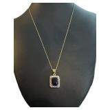Emerald Cut 4.00 ct Sapphire Necklace