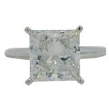 14kt Gold 4.02 ct Princess Cut VS Diamond Ring