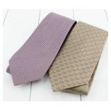 Hermes Purple & Grey Elephant Print Tie 100% Silk