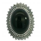 Oval 8.50 ct Natural Black Onyx Dinner RIng