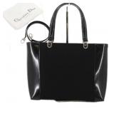 Christian Dior Black Leather 2 Way Shoulder Bag
