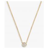 10kt Gold 1/5 ct 18" Diamond Solitaire Necklace