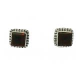 Genuine 2.00 ct Garnet Stud Earrings
