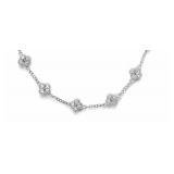 Elegant 3.12 ct VS Diamond Clover Necklace