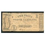 1862 $1 North Carolina Bank Note