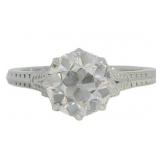 10k Gold 2.11 ct Old European Cut Lab Diamond Ring