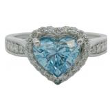 10kt Gold 1.58 ct Fancy Blue Lab Diamond Ring