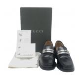 Gucci G Plate Leather Loafers Size 36