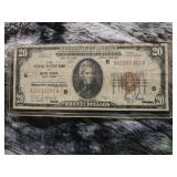 1929 New York $20 Brown Seal Note