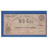 1862 25 Cent North Carolina Note