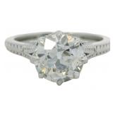 10k Gold 2.15 ct Old European Cut Lab Diamond Ring