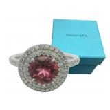 Platinum Tiffany & Co Tourmaline & Diamond Ring